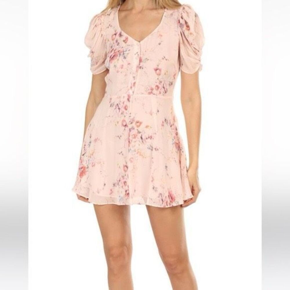 Loveshackfancy 100% Silk Cora Floral Mini Romantic Pink Dress SZ Small Feminine